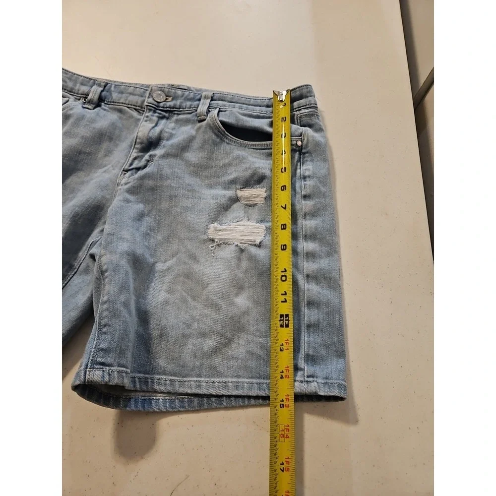 White House Black Market Girlfriend Jean Shorts Womens Size 8 Distressed (A1229)